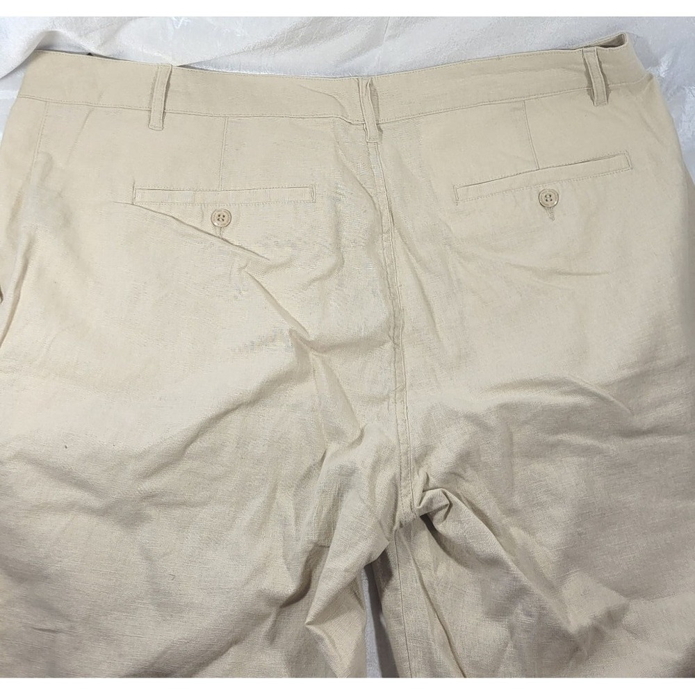 American Tall Men's Linen Blend Woven Shorts - Sandstone - Size 38T - 10" Inseam - Picture 4 of 5